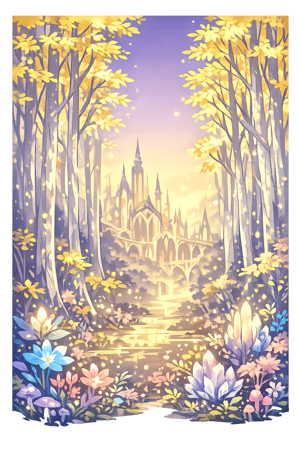 Álfheimr — The luminous realm of the light elves, with golden forest and elven palace